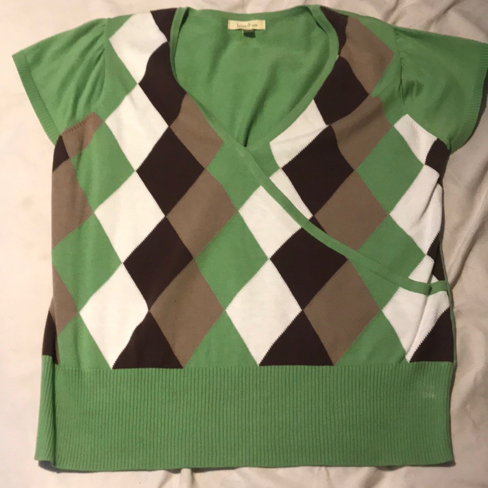 Argyle shortsleeved sweater